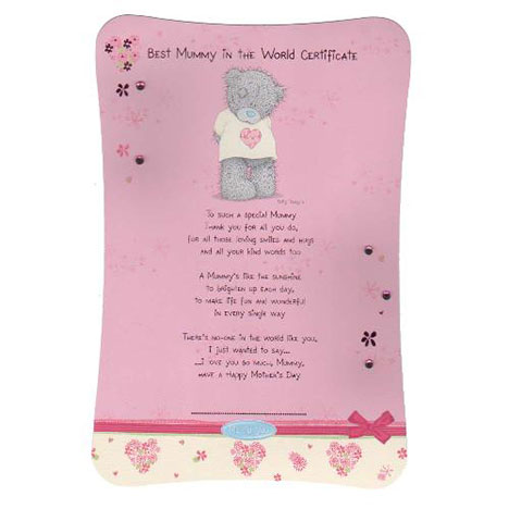 Best Mummy Me to You Bear Certificate £1.79